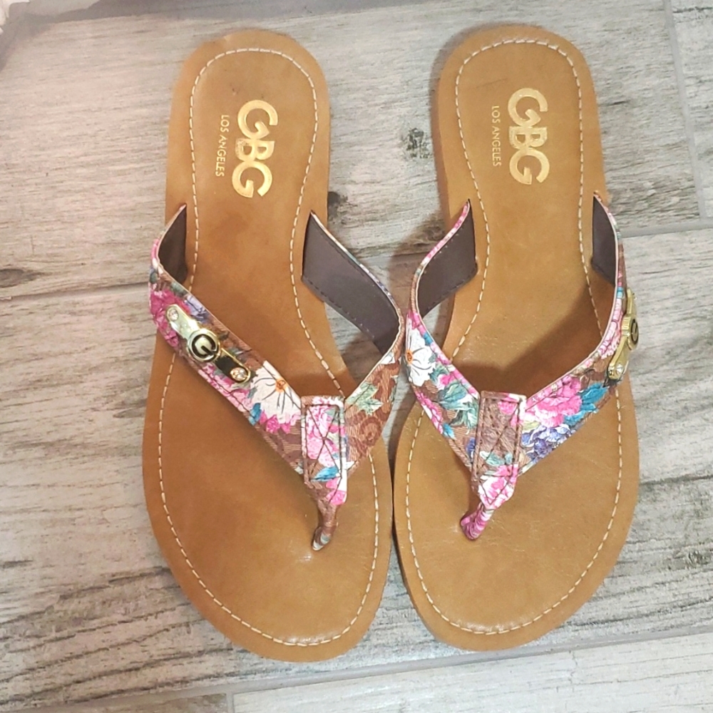Multi colored flip flop